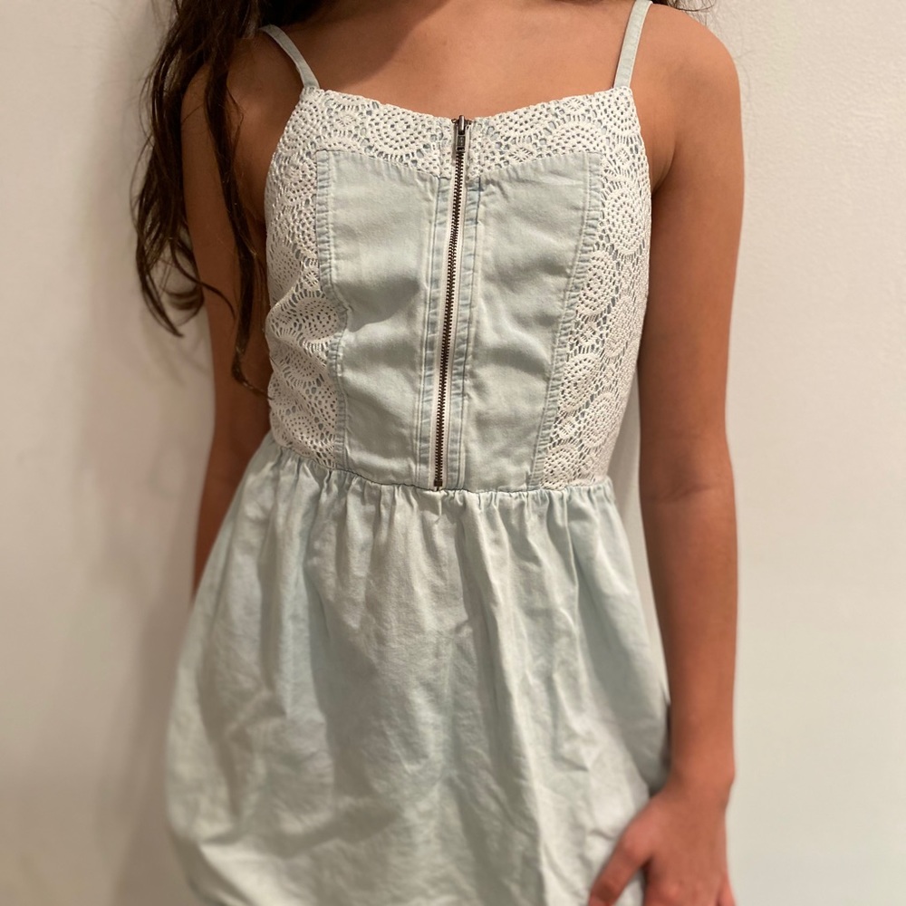 baby blue denim 8-10 yr old dress